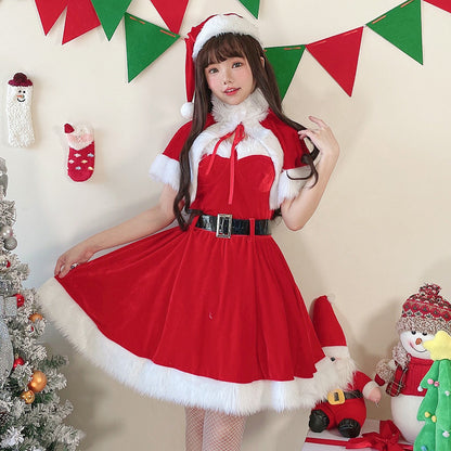 【クリスマス】サンタクロース風 セクシーチューブトップワンピース 舞台用クリスマス衣装 レディース クリスマスコスチューム