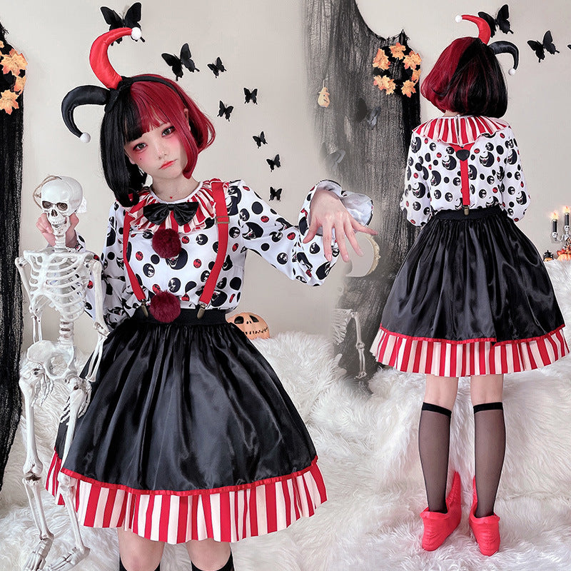 【ハロウィン】コスプレ サーカス ジョーカー ワンピース マジシャン 演出衣装 レディース 大人用