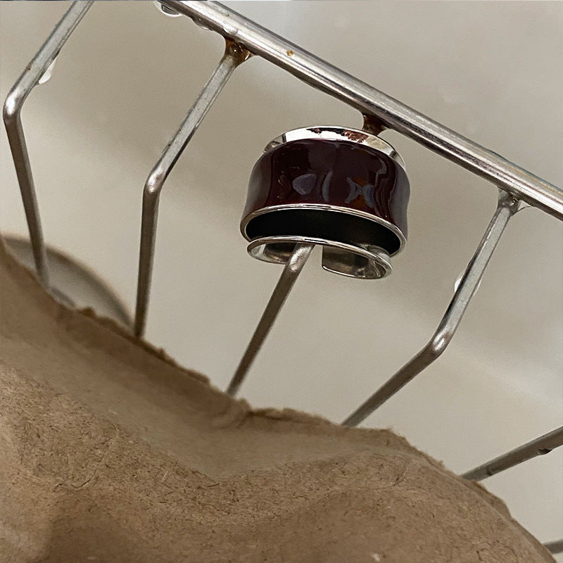 【🎁 B2G1｜先行スタート！】【グッズ】メラード風 エナメル釉仕上げ ダブルオープン 二重デザイン感リング