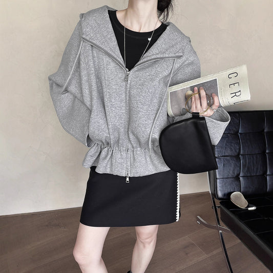 【アウター】2025秋新作 フレンチスタイル ウエストシェイプ フード付き レディース 通勤・カジュアル ジャケット【JZシリーズ】