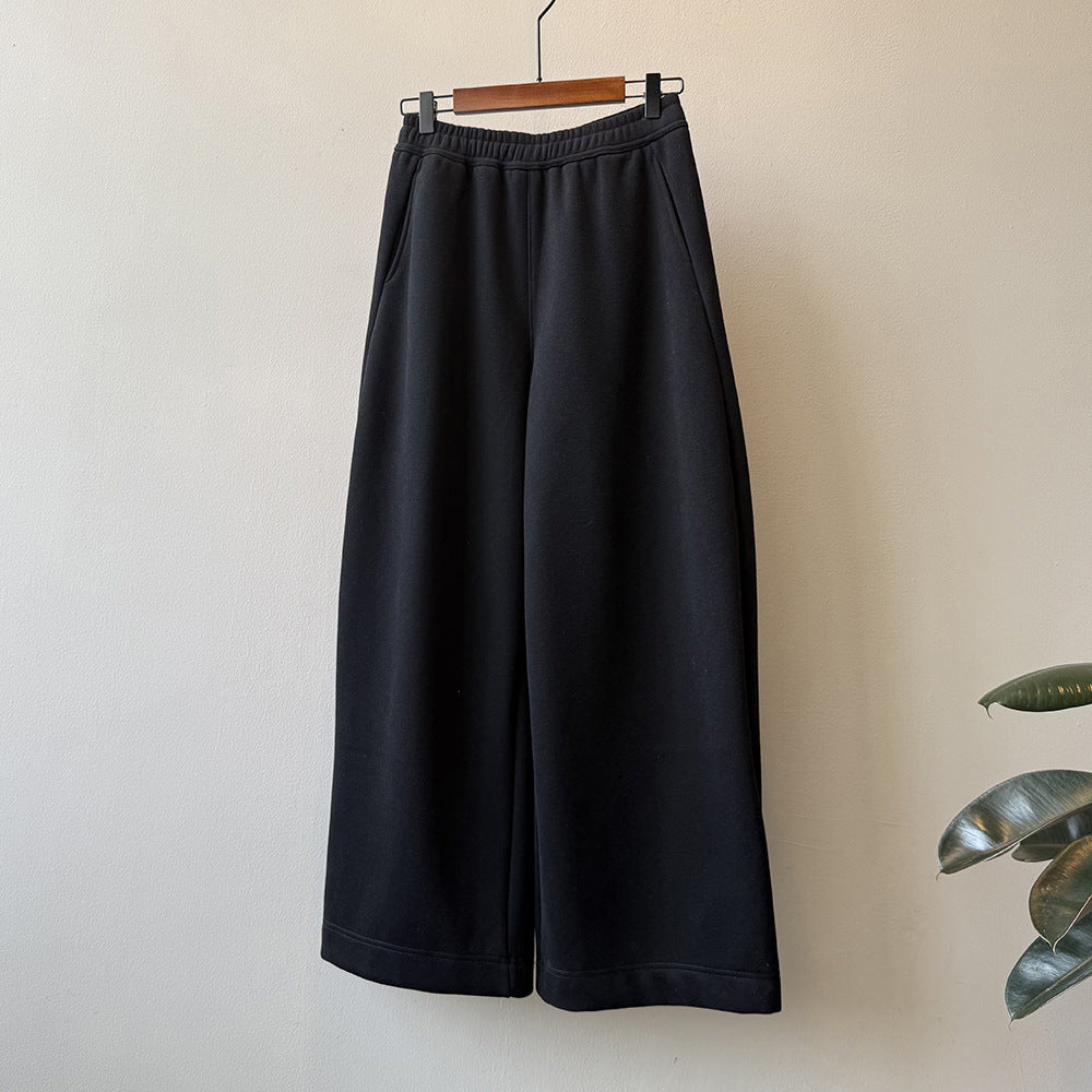 【ボトムス】🌟上品＆着瘦せ効果♡裏起毛ワイドスウェットパンツ 秋冬 レディース【JZシリーズ】