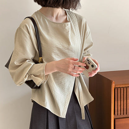 【トップス】春秋 韓国風 新作 シンプル 着痩せ シャツ【JZシリーズ】