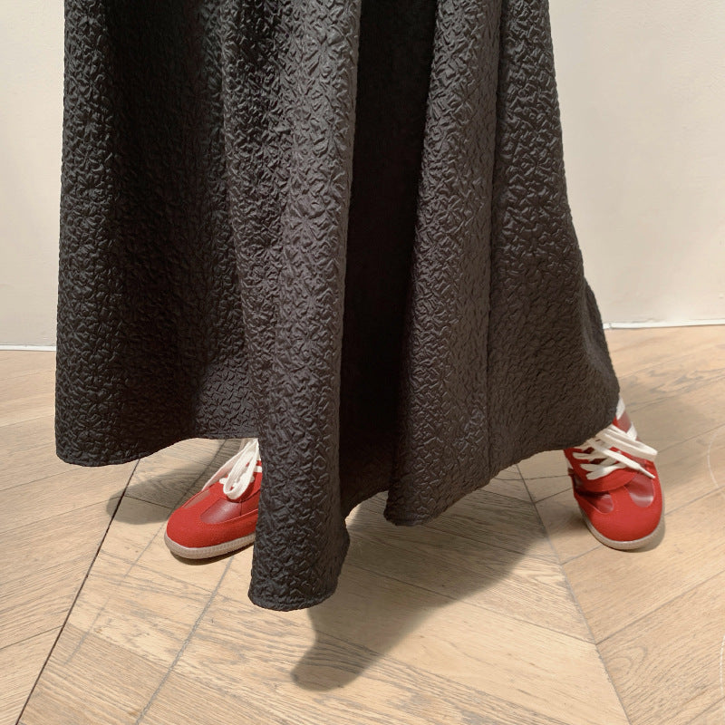 【24AW】【ワンピース】ニット 切り替え ロング 長袖 ワンピース