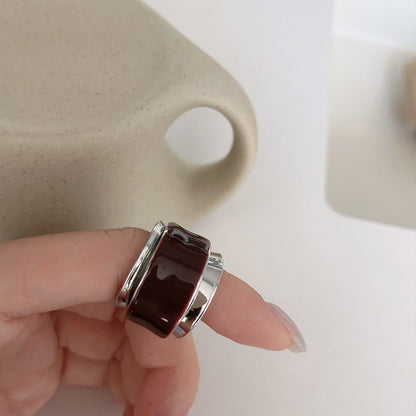 【🎁 B2G1｜先行スタート！】【グッズ】メラード風 エナメル釉仕上げ ダブルオープン 二重デザイン感リング