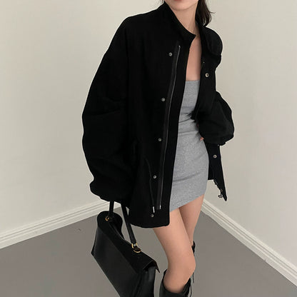 【アウター】春 秋 ジップアップ スタンドカラー ジャケット 【JZシリーズ】