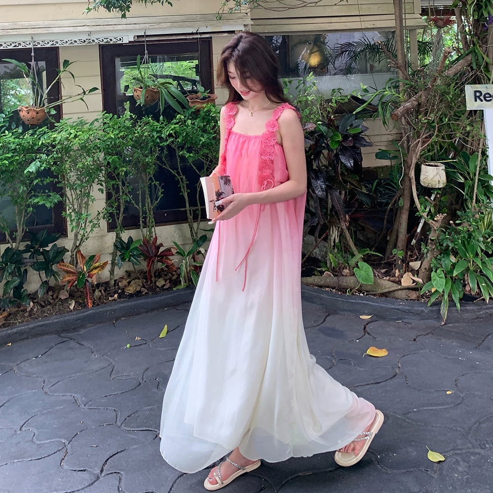 【ワンピース】フレンチリゾートロマンティック ノースリーブワンピース 夏 エレガントデザイン【SHシリーズ】