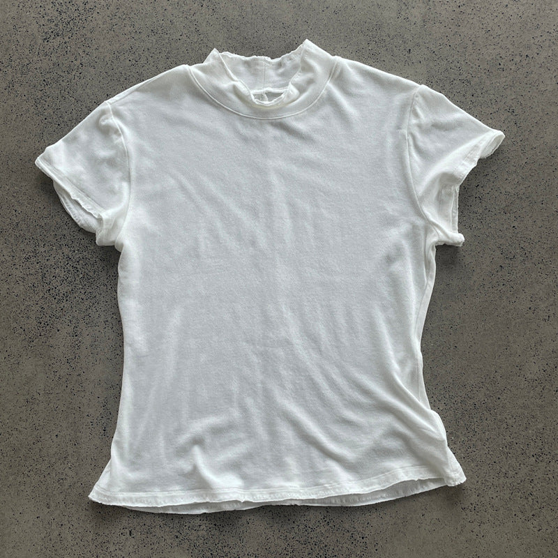 【ワンピース】無地 細見え 切りっぱなし 細見え インナー Ｔシャツ 【JZシリーズ】