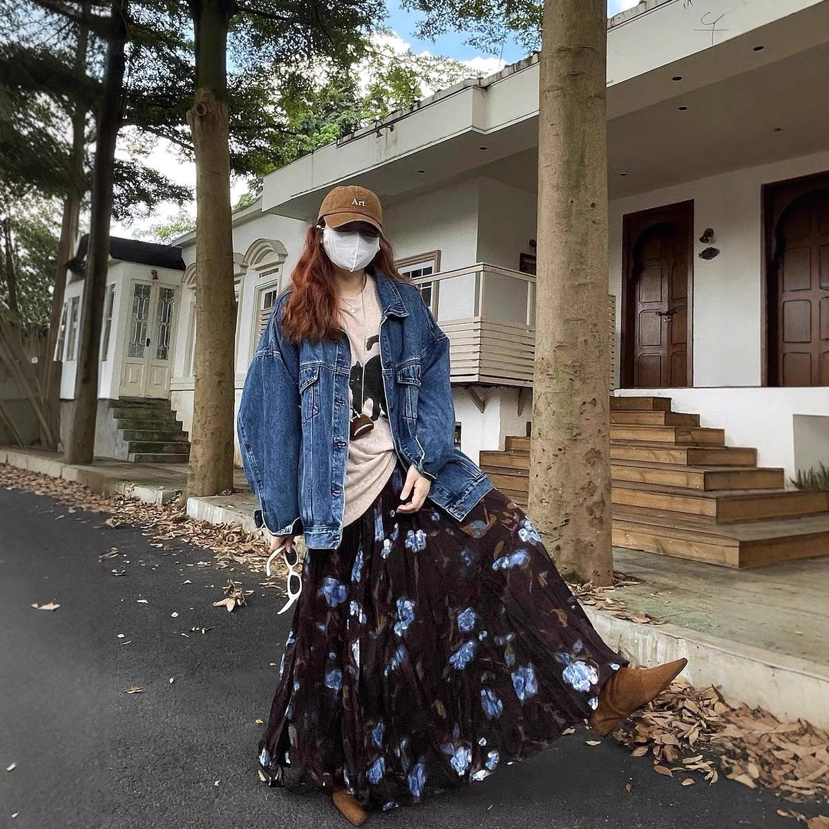 【ボトムス】春 秋 冬 レトロ ルーズ 大振裾 スカート 【SHシリーズ】