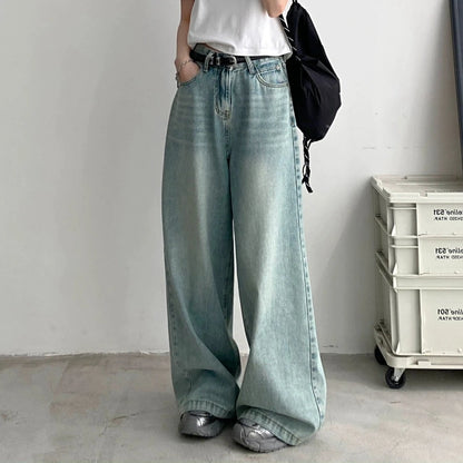 【24AW】【ボトムス】無地 着痩せ効果 デニムパンツ