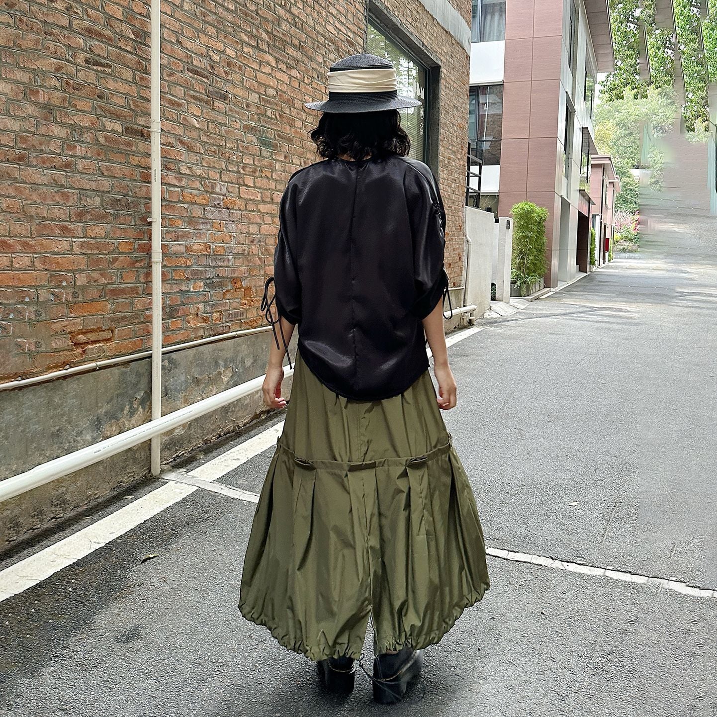 【ボトムス】春 秋 夏 スイートクール風 バルーンシルエット Aラインスカート 【AHシリーズ】