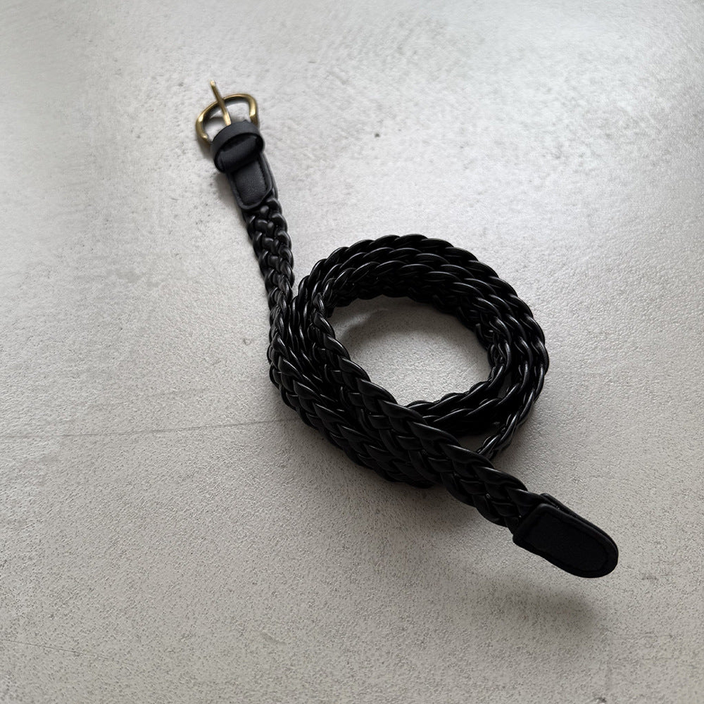 【グッズ】夏新作 シンプル＆カジュアル 上品見え 編み込みレディースベルト【JZシリーズ】