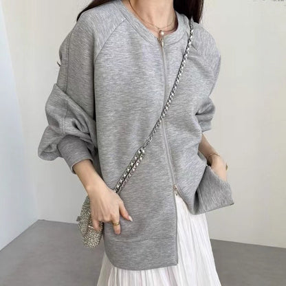 前後着用可 【トップス】秋冬 2025 レディース ジップパーカー リバーシブル