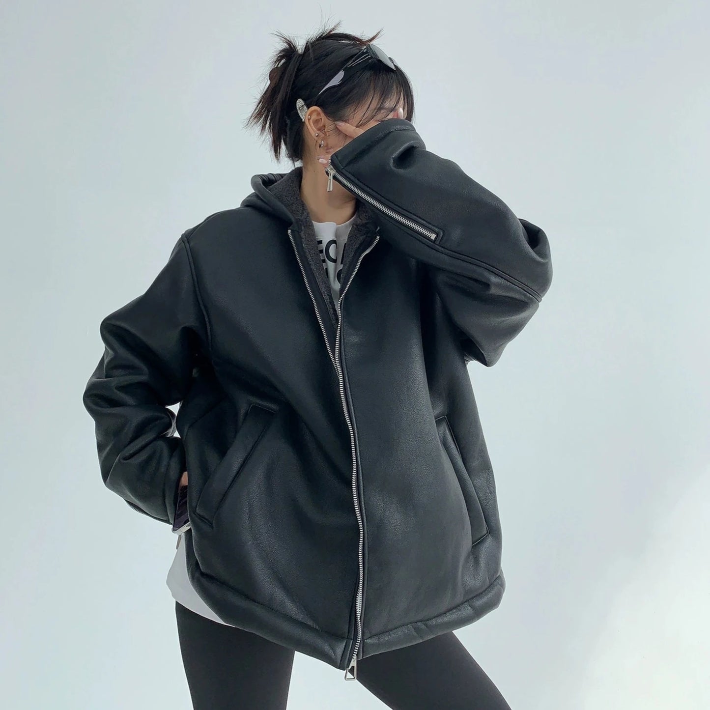 [外套] 秋冬潮款PU加厚保暖外套 [FC系列]