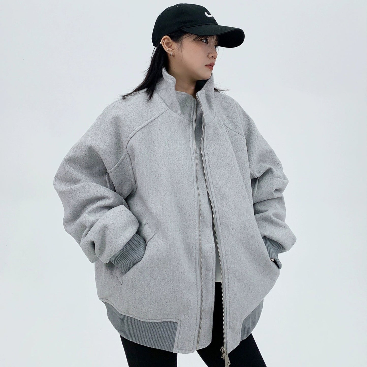 【24AW】【アウター】シンプル スタンドネック 厚い保温 ゆったり レトロ 綿入れコート【FCシリーズ】