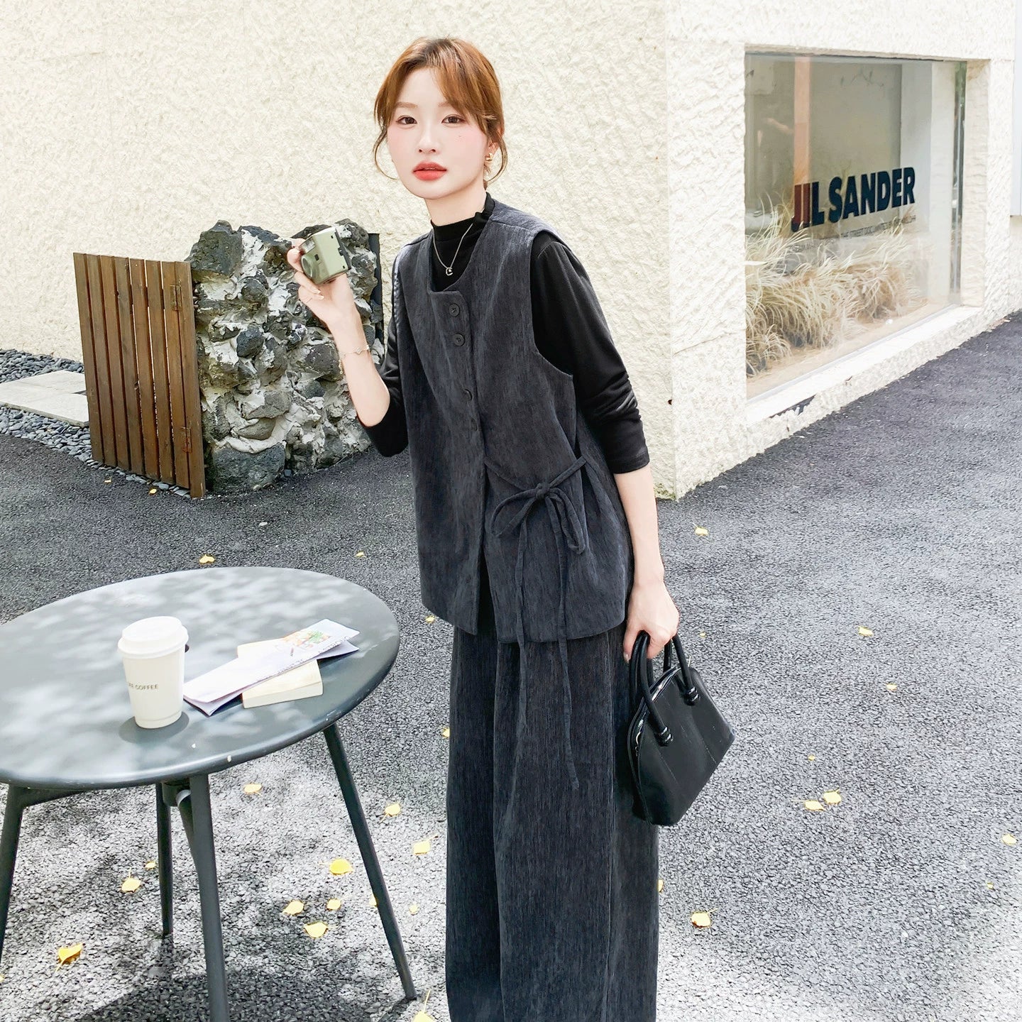 【セットアップ】優しい系コーデ 着痩せ 気質よい 合わせやすい 3点上下セット【JZシリーズ】