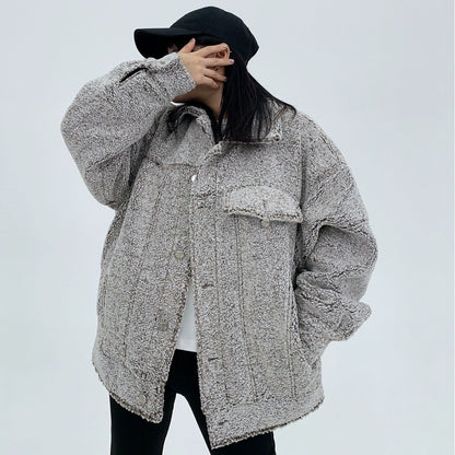 【24AW】【10～15日内発送】【アウター】シンプル 厚い保温 ゆったり 合わせやすい 綿入れコート【FCシリーズ】