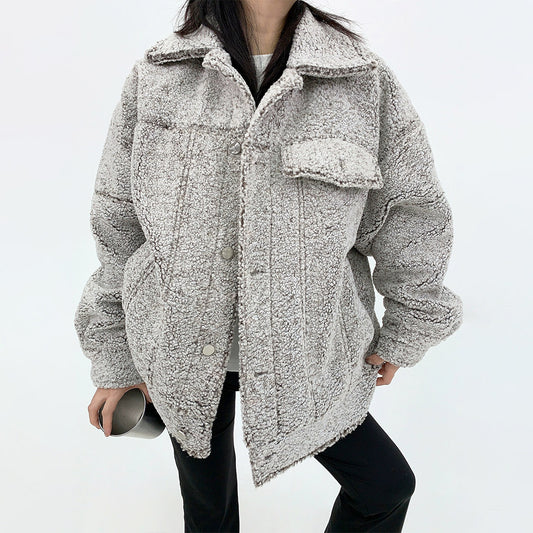 【24AW】【10～15日内発送】【アウター】シンプル 厚い保温 ゆったり 合わせやすい 綿入れコート【FCシリーズ】