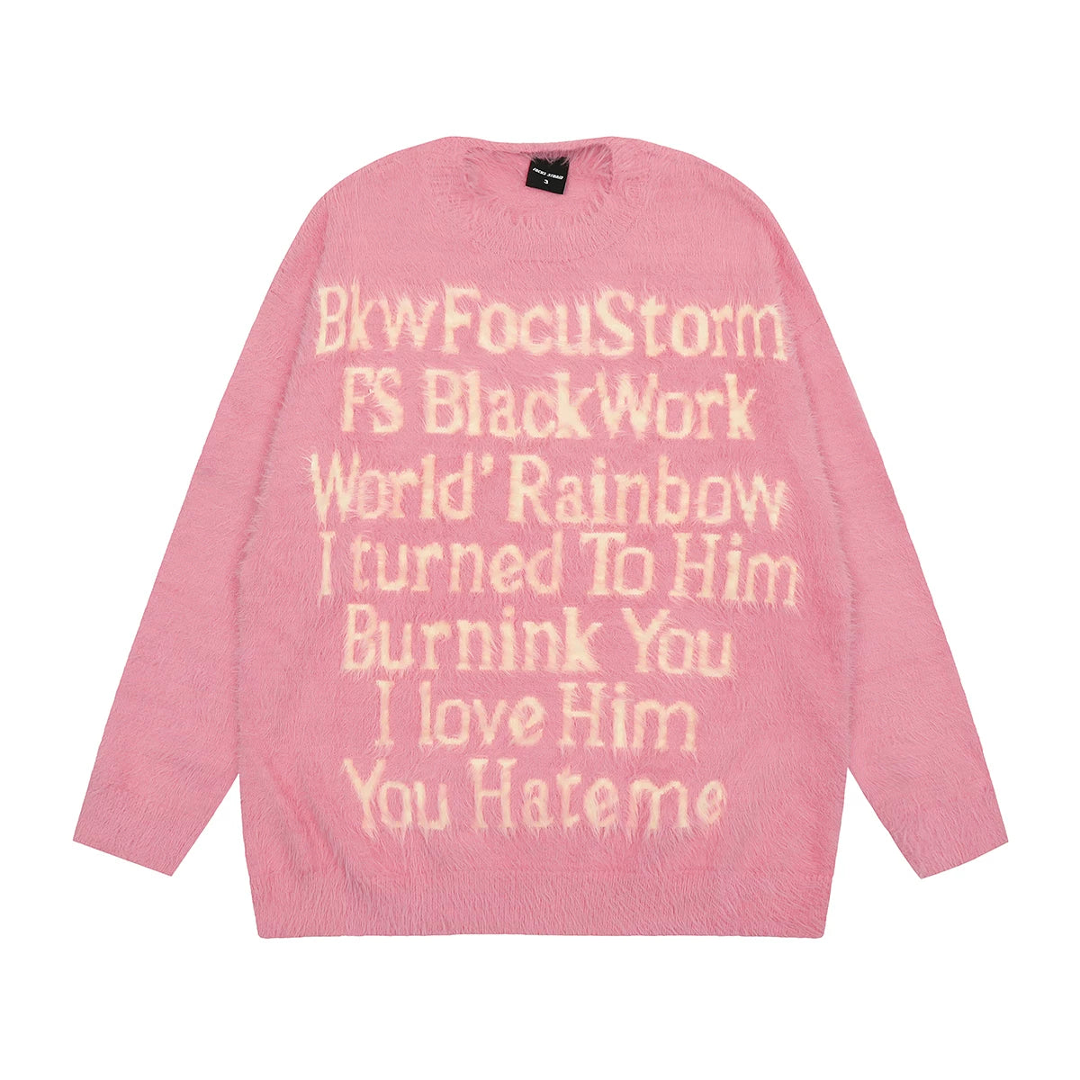 【トップス】アメリカンスタイル ロゴ入り ニット レディース 秋冬 ゆったり 中性風 カップル対応【FCシリーズ】