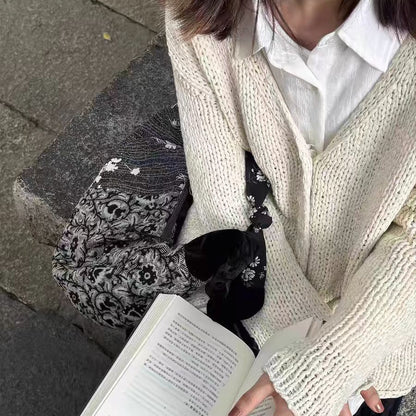 【バッグ】新中式風 ピンチングデザイン 切り替え ボディバッグ/ショルダーバッグ【SHシリーズ】