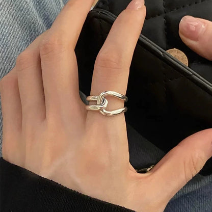 【🎁 B2G1｜先行スタート！】【グッズ】メタル オープンリング レディース クール 上質