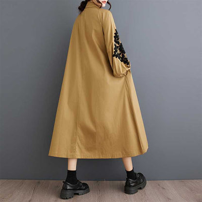 【ワンピース】春 秋 冬 シンプル プリント 切り替え 大きいサイズ 長袖 ワンピース 【SHシリーズ】