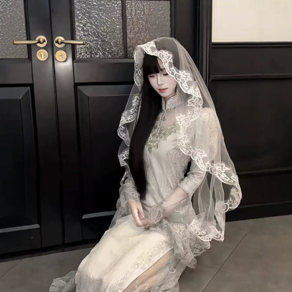 【ハロウィン】ゴシックヴェールセット｜悪魔・幽霊花嫁 コスプレ用 レースドレス 小物