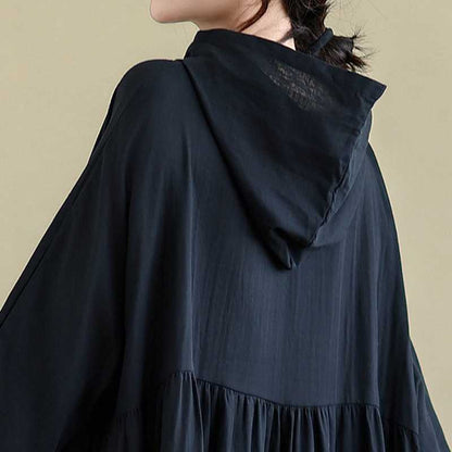 【ワンピース】春 秋 冬 フェミニン風 フード付き 長袖 ワンピース 【SHシリーズ】