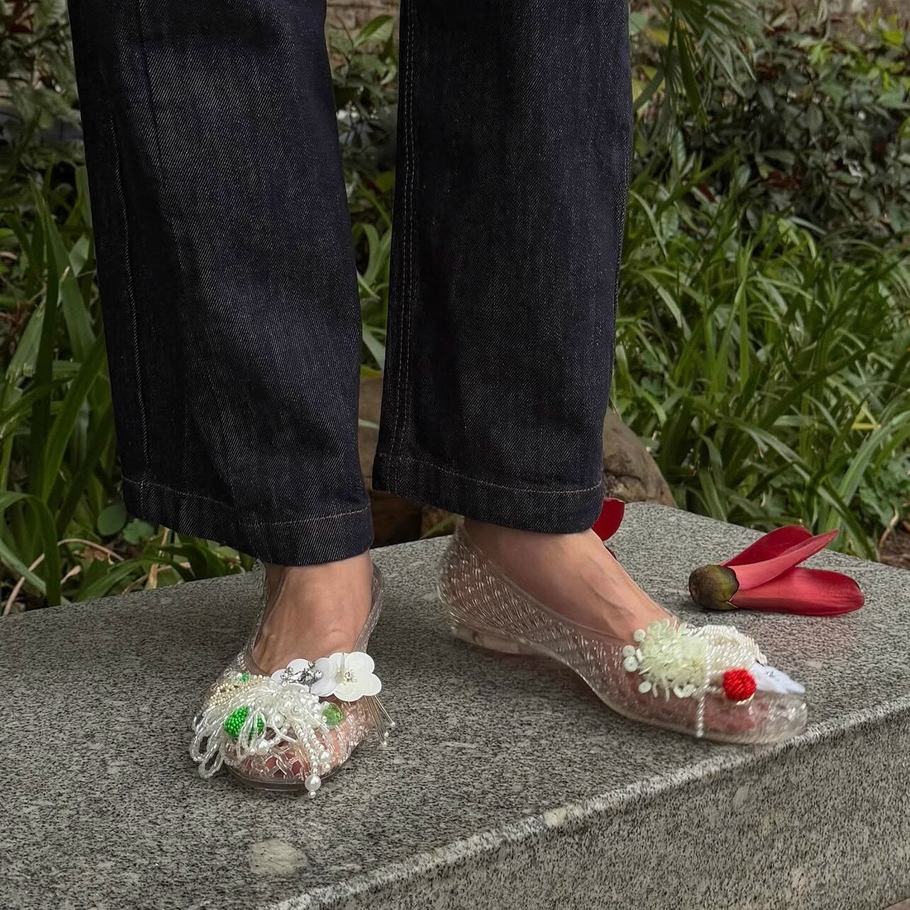 【シューズ】夏 ポインテッドトゥ ホールデザイン DIY対応 ホールサンダル 【JZシリーズ】