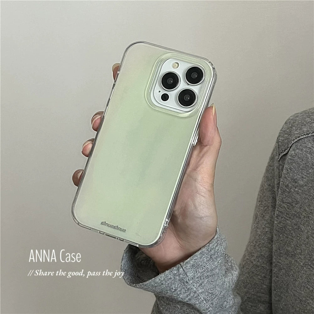 【グッズ】高級感デザイン 爽やかライトグリーン iPhone17 Pro Max対応 iPhone17 / 16 Pro Max / 16 / 15 Pro / 14対応 新作 全面保護 ソフトケース 耐衝撃 ✅