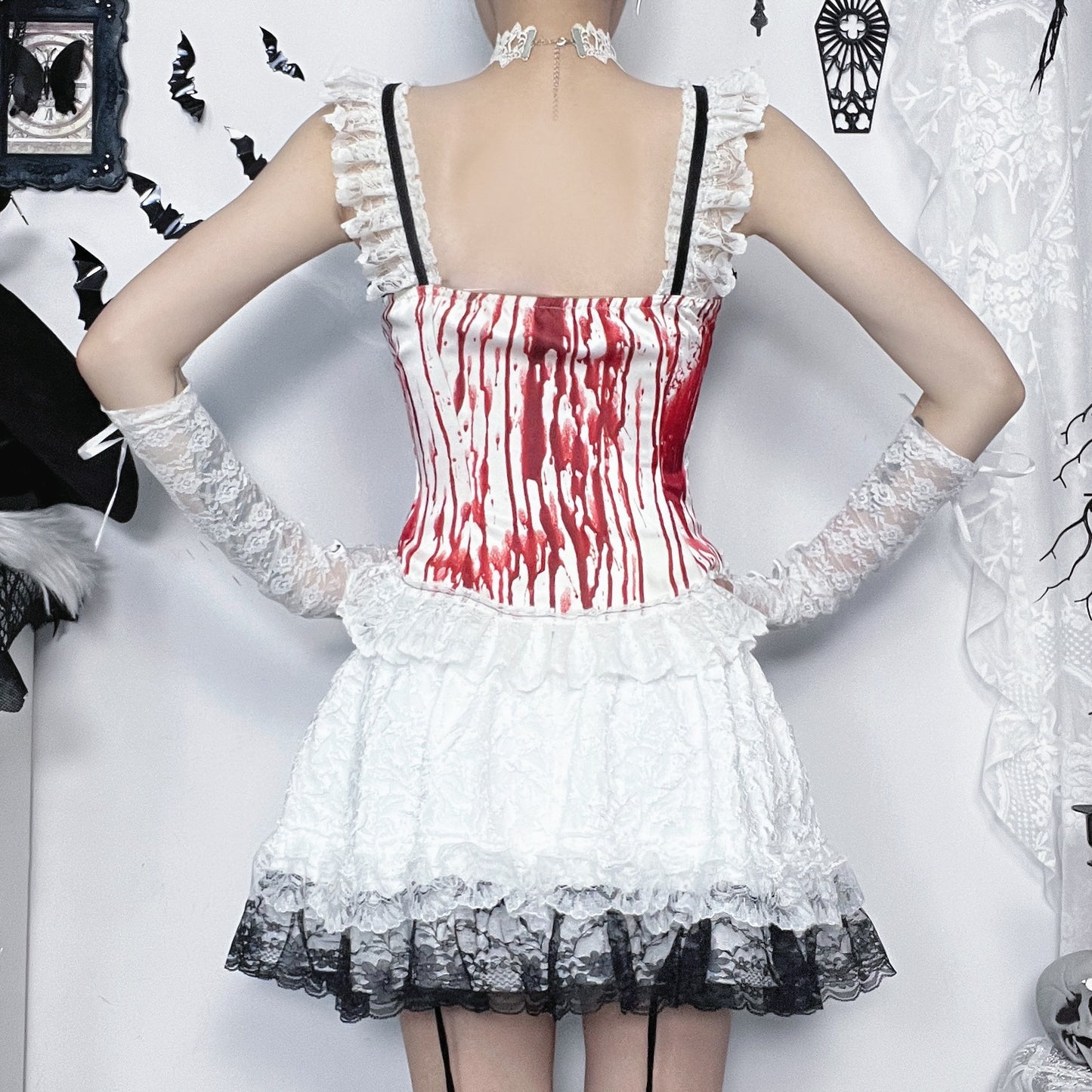 【ハロウィン】ブラッドレッド メアリー キャミソール レディース 欧米風 セクシー 個性派 タンクトップ