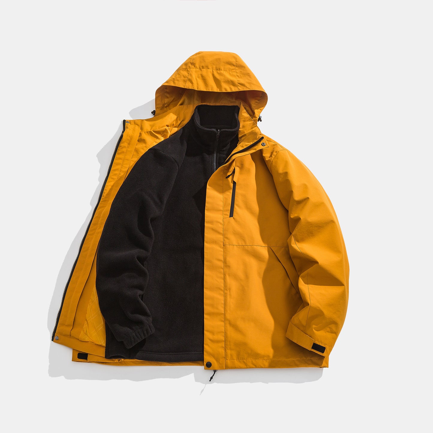 【アウター】ユニセックス アウトドア マウンテンパーカー ゆったりシルエット 3WAY仕様 着脱可能 カップル向け ジャケット【FCシリーズ】