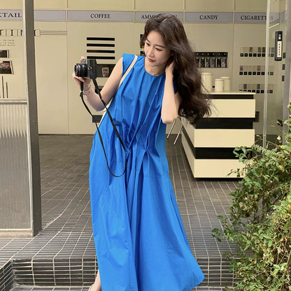 【ワンピース】夏 フレンチロマンチック エレガントデザイン  ノースリーブワンピース