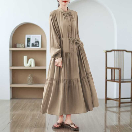 【ワンピース】春 秋 夏 大きいサイズ 細見え ロング ワンピース 【JZシリーズ】