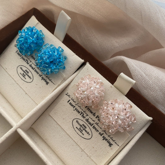 【🎁 B2G1｜先行スタート！】【グッズ】春 秋 夏 冬 ナチュラル リゾート風 編み レジン ピアス