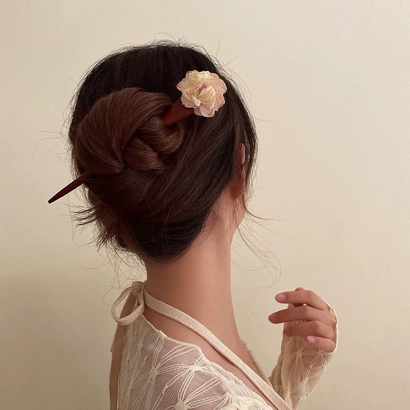 【グッズ】かんざし レディース 花モチーフ レトロ ヘアアクセサリー 和風 まとめ髪用【SHシリーズ】