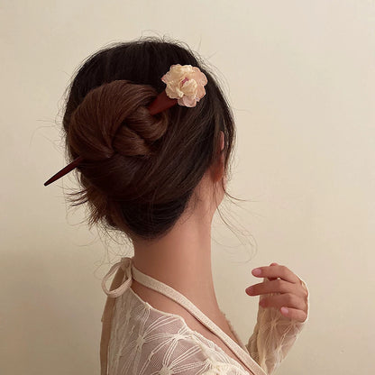【グッズ】かんざし レディース 花モチーフ レトロ ヘアアクセサリー 和風 まとめ髪用【SHシリーズ】