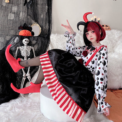 【ハロウィン】コスプレ サーカス ジョーカー ワンピース マジシャン 演出衣装 レディース 大人用