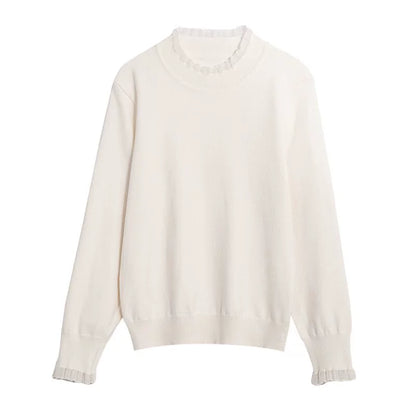 【トップス】◎インナー必須◎ レース切り替えメッシュニット Tシャツ【JZシリーズ】