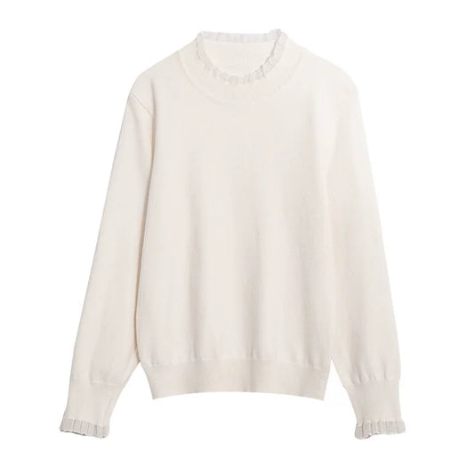 【トップス】◎インナー必須◎ レース切り替えメッシュニット Tシャツ【JZシリーズ】