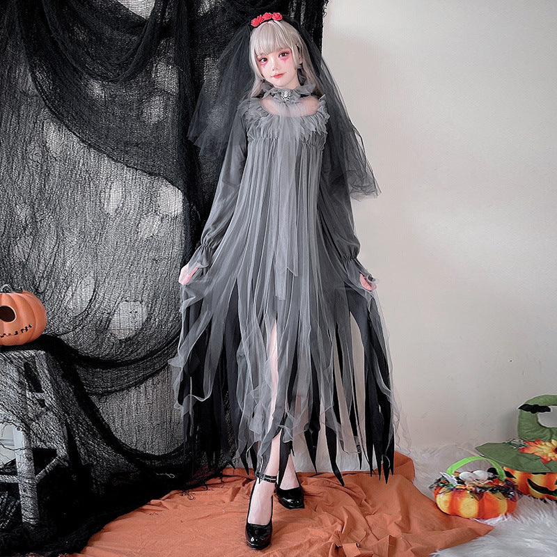 【ハロウィン】魔女 コスプレ 花嫁 ヴァンパイア パーティー 仮装 学園祭 文化祭 ワンピース 演出衣装