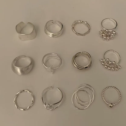 ✨5点選べて ¥8,999✨【50+タイプ展開】【グッズ】国風不規則オープンリング レディース 個性派 シンプル 高見え デイリーアクセサリー