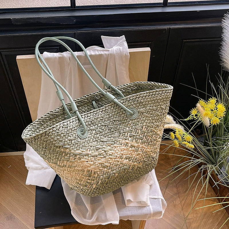 10色展開【バッグ】大容量 通勤 トートバッグ 夏新作 ビーチ旅行リゾート 編みバッグ ショルダーバッグ