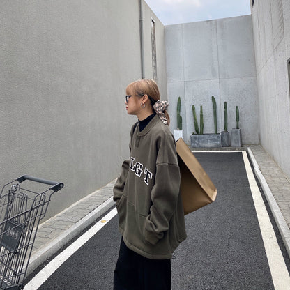 【トップス】刺繍 裏起毛 春 秋 冬 BF風 プルオーバー パーカー 【FCシリーズ】