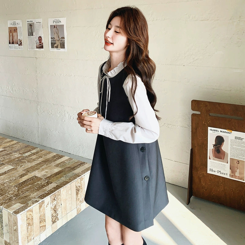 【セットアップ】高級感 痩せ見え コーデ 気質よい ワンピースセット 2点セット【JZシリーズ】