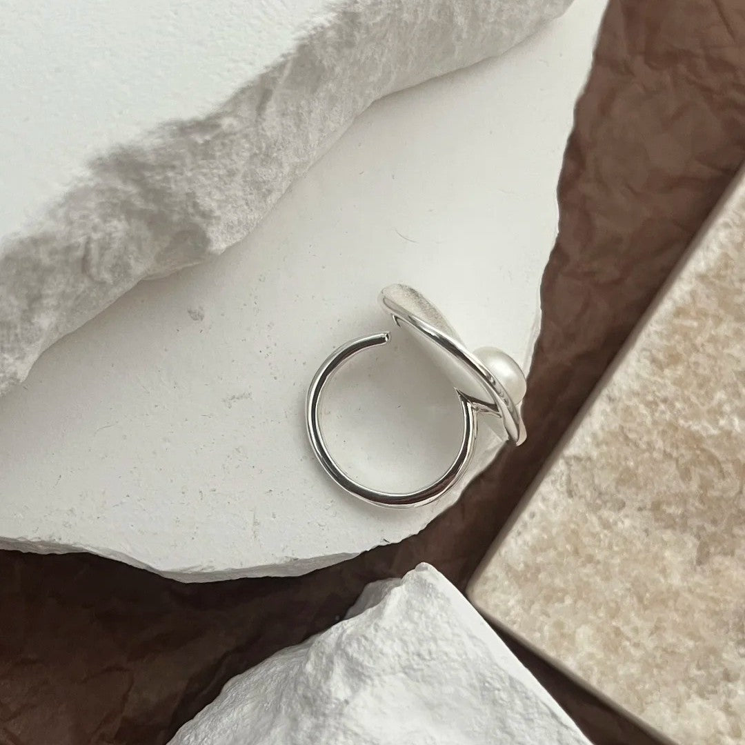 【🎁 B2G1｜先行スタート！】【グッズ】ヘアライン仕上げ しずく型  オープン リング 【JZシリーズ】