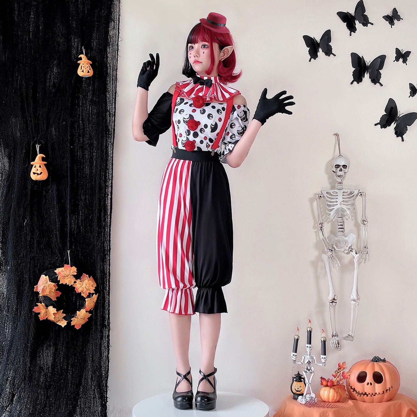 【ハロウィン】衣装 サーカス ピエロ コスプレ 大人用 魔術師 舞台 パフォーマンス コスチューム