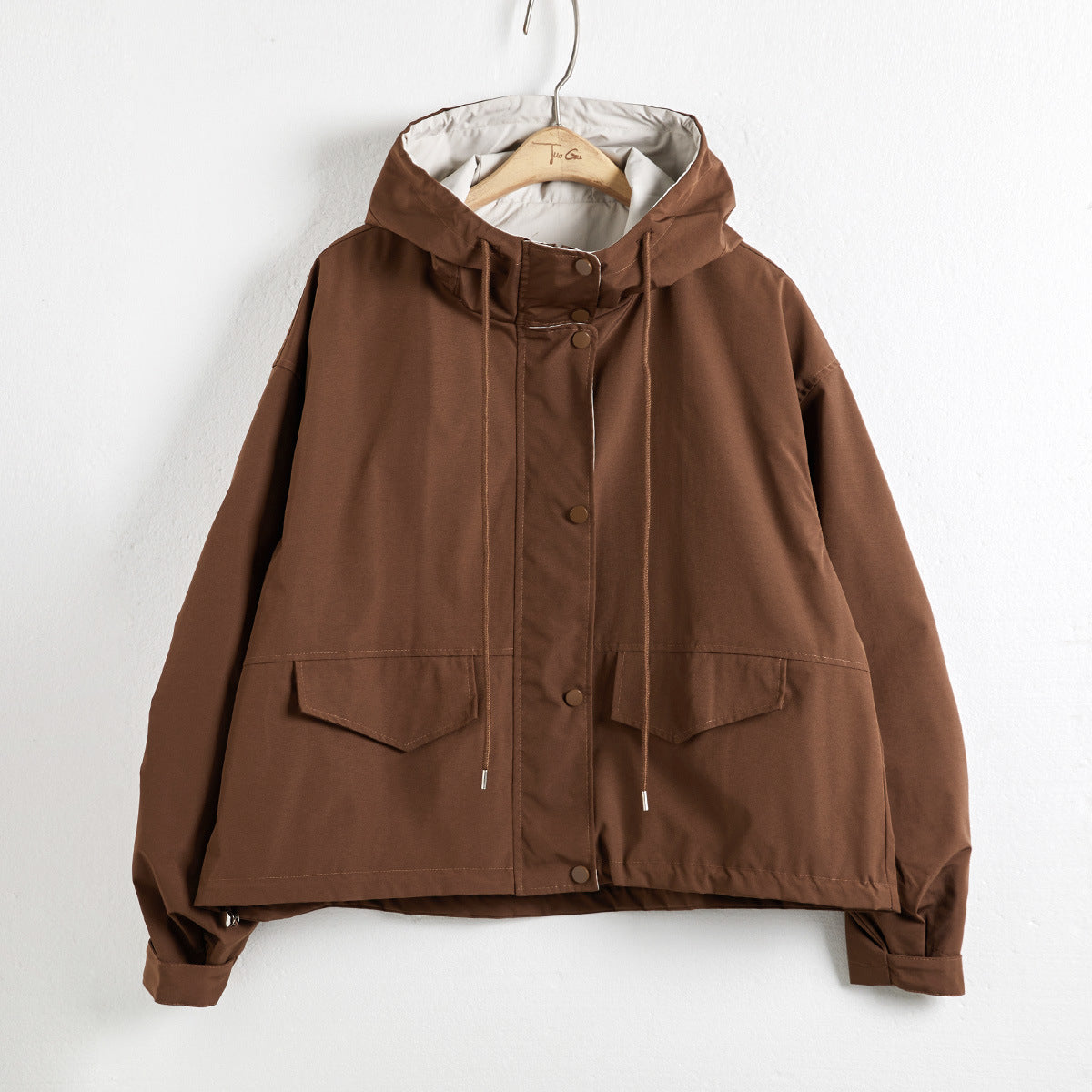 【24AW】【アウター】秋冬 韓国風 フード付き 合わせやすい ジャケット