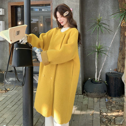 【アウター】スイート 若見え 韓国系 ゆったり 小柄 春 秋 冬 厚手 コート【JZシリーズ】