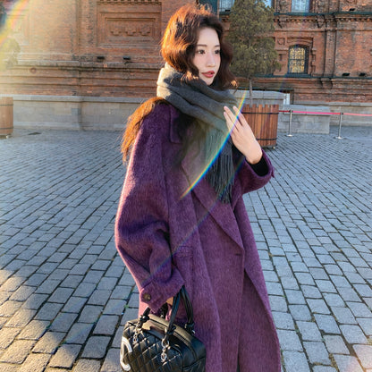 【アウター】上質感◎ ダブルフェイスウールコート レディース 秋冬 ロング丈 韓国風【JZシリーズ】