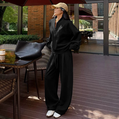 【セットアップ】高級感 韓国風 ゆったり 合わせやすい パーカー+パンツ 2点セット【FCシリーズ】